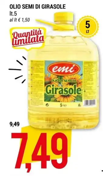 Hardis emi OLIO SEMI DI GIRASOLE lt. 5 offerta