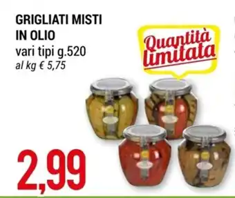 GRIGLIATI MISTI IN OLIO vari tipi g.520