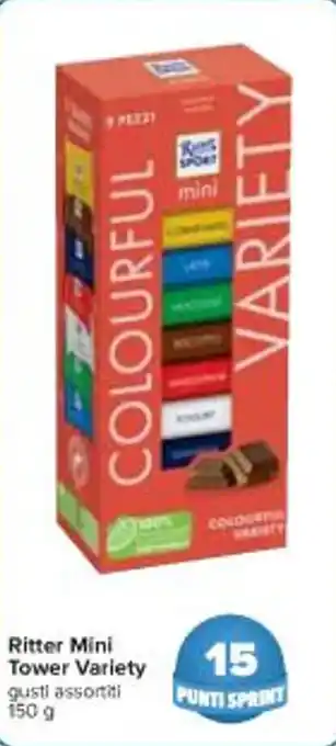 Carrefour Market Ritter Mini Tower Variety gusti assortiti 150 g offerta
