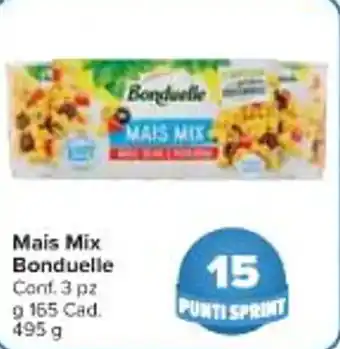Carrefour Market Mais Mix Bonduelle Conf. 3 pz g 165 Cad. 495 g offerta