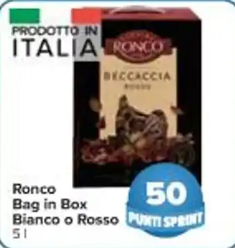 Ronco Bag in Box Bianco o Rosso 5 l