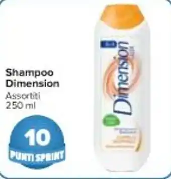 Carrefour Market Shampoo Dimension Assortiti 250 ml offerta