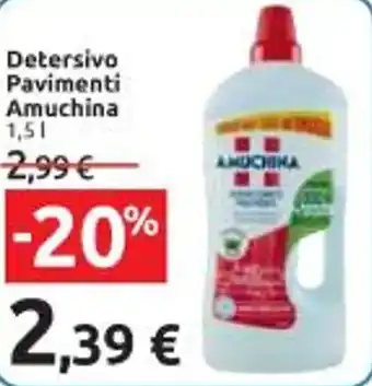Carrefour Market Detersivo Pavimenti Amuchina 1,5 l offerta
