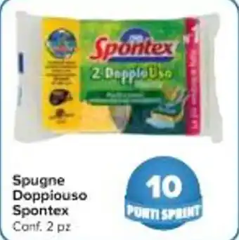Carrefour Market Spugne Doppiouso Spontex Conf. 2 pz offerta