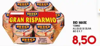 Gran Risparmio RIO MARE TONNO ALLOLIO DI OLIVA 80 G X 7 offerta