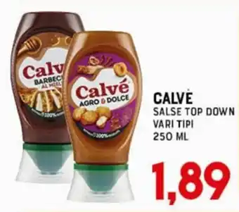 Gran Risparmio CALVE SALSE TOP DOWN VARI TIPI 250 ML offerta