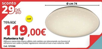 Brico Io Plafoniera Fuij offerta