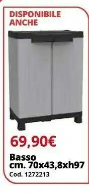 Brico Io Basso Cm 70x43,8xh97 offerta