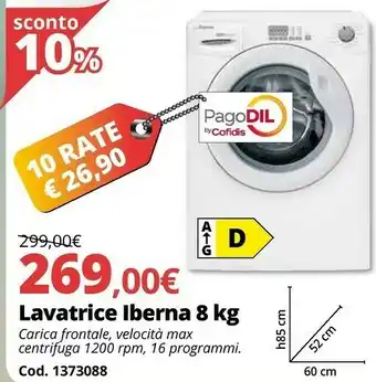 Brico Io Iberna Lavatrice 8kg offerta