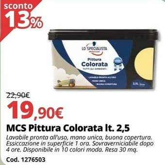 Brico Io Mcs Pittura Colorata Lt. 2,5 offerta