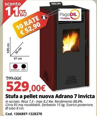Stufa A Pellet Nuova Adrano 7 Invicta