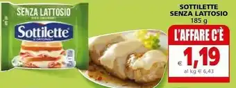 Il Gigante Mondelez Sottilette Senza Lattosio offerta