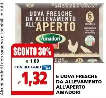 Il Gigante Amadori Uova Fresche Da Allevamento All'aperto offerta