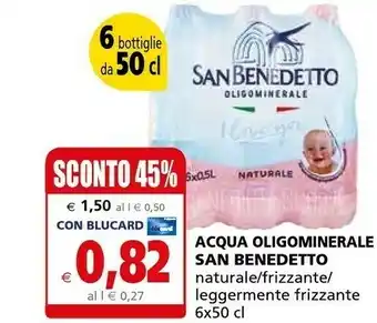 Il Gigante San Benedetto Acqua Oligominerale Naturale / Frizzante / Leggermente Frizzante offerta