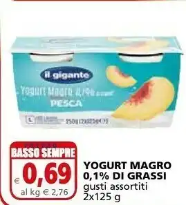 Il Gigante Il Gigante - Yogurt Magro Ananas 250 G(ml) offerta