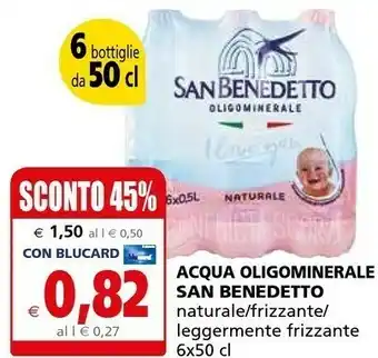 Il Gigante San Benedetto Acqua Minerale Naturale Oligominerale offerta