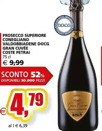 Il Gigante Coste Petrai Gran Cuvée Prosecco Superiore Conegliano Valdobbiadene Docg offerta