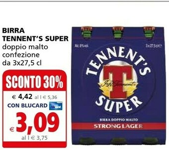 Il Gigante Tennent's Birra Super offerta