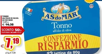 Il Gigante Asdomar Tonno All'olio Di Oliva offerta