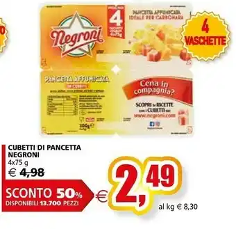 Il Gigante Negroni Cubetti Di Pancetta Dolce offerta