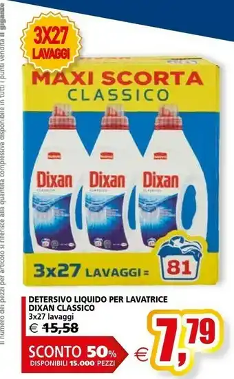 Il Gigante Dixan Classico Detersivo Liquido Per Lavatrice offerta