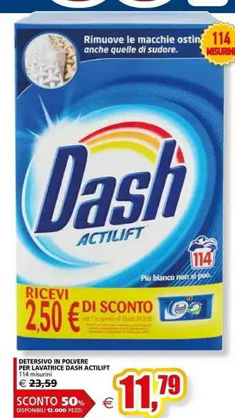 Il Gigante Dash Detersivo In Polvere Per Lavatrice Actilift 114 Misurini offerta