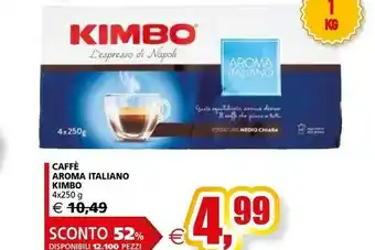 Il Gigante Kimbo Kimbo - Caffè Aroma Italiano 250 g(ml) offerta