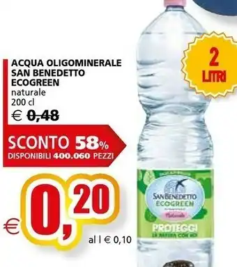 Il Gigante San Benedetto Acqua Minerale Naturale Dal Parco Del Pollino Progetto Ecogreen 2000 G(ml) offerta