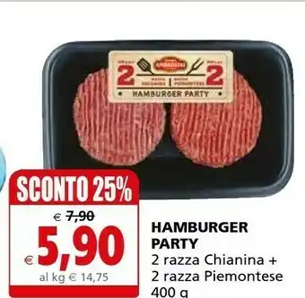 Il Gigante Hamburger Party 2 Razza Chianina + 2 Razza Piemontese offerta