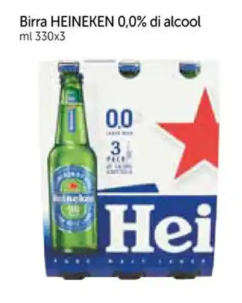 A&O Birra HEINEKEN 0,0% di alcool ml 330x3 offerta