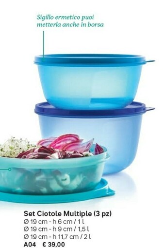 Tupperware Contenitori in plastica offerta