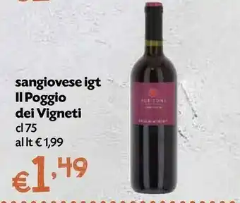 Il poggio dei vigneti Rubicone Sangiovese 750 G(ml)