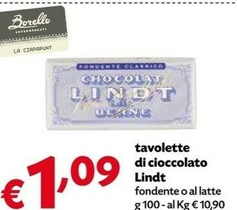 Lindt Tavolette Di Cioccolato