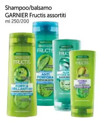 A&O Shampoo/balsamo GARNIER Fructis assortiti ml 250/200 offerta
