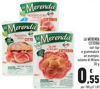 Conad Citterio La Merenda 30 G(ml) offerta