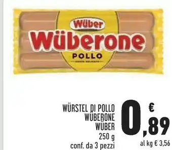 Conad Wuber Wurstel Di Pollo Wuberone offerta