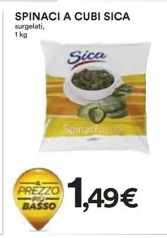 Coop Sica Spinaci A Cubi Surgelati offerta