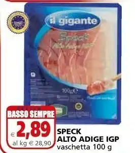 Il Gigante Il Gigante - Speck Alto Adige IGP A Fette 100 G(ml) offerta