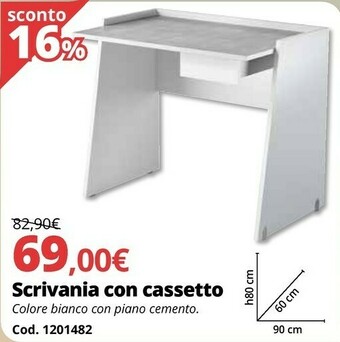 Brico Io Scrivania Con Cassetto offerta