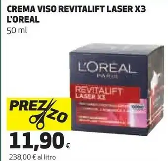 Coop L'Oreal Crema Viso Revitalift Laser offerta