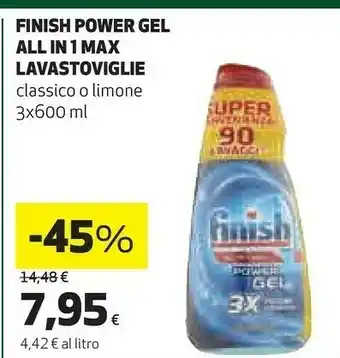 Coop Finish Power Gel All In 1 Max Lavastoviglie offerta