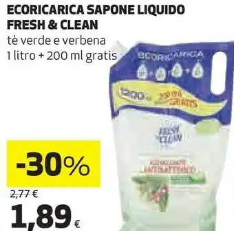 Coop Fresh & Clean Ecoricarica Sapone Liquido offerta