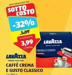 ALDI Lavazza caffè crema e gusto classico offerta