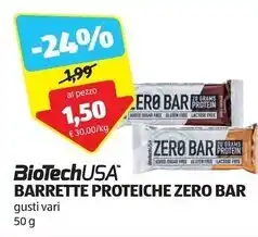 ALDI Biotechusa - -barrette proteiche zero bar offerta