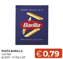 Mercatò Barilla pasta offerta