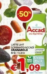 Crai Granarolo Accadi Senza Lattosio Biologico E Digeribile 1000 G(ml) offerta