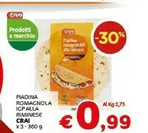 Crai Piadina Romagnola IGP Alla Riminese