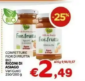 Crai Rigoni Di Asiago Confetture Fior Di Frutta Bio offerta