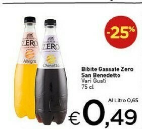 Crai San Benedetto Bibite Gassate Zero offerta