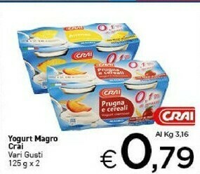 Crai Crai - Yogurt Magro Bianco 250 g(ml) offerta